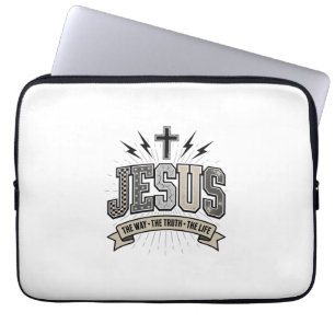 Jesus Der Weg Die Wahrheit Das Leben Vintage Chris Laptopschutzhülle