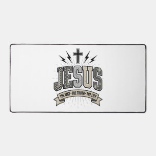 Jesus Der Weg Die Wahrheit Das Leben Vintage Chris Schreibtischunterlage