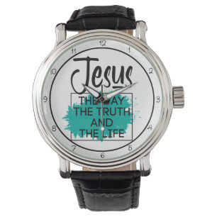 Jesus Der Weg Die Wahrheit Und Das Leben Grafik Armbanduhr