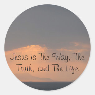 Jesus - der Weg, die Wahrheit und das Licht Runder Aufkleber