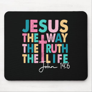 Jesus Der Weg Wahrheit Leben Frauen Männer Kinder Mousepad