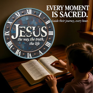 Jesus Der Weg Wahrheit Leben Große Wanduhr