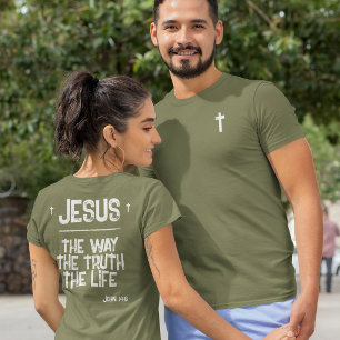 Jesus Der Weg Wahrheit Leben Johannes 14:6 Schrift T-Shirt