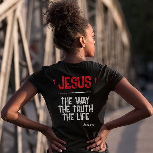 Jesus Der Weg Wahrheit Leben Johannes 14:6 Schrift Tri-Blend Shirt