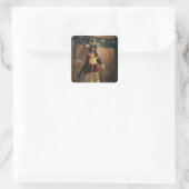 Jesus des großen Powers, 1620 Quadratischer Aufkleber (Tasche)