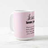 Jesus  dich mit deiner Botschaft, christliche Tass Kaffeetasse (Vorderseite Links)