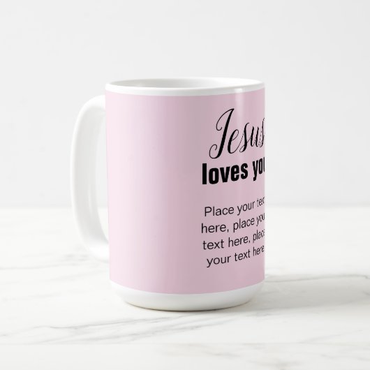 Jesus  dich mit deiner Botschaft, christliche Tass Kaffeetasse (Vorderseite Links)