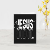 Jesus Did It He Is Risen Christian Religious Cross Karte (Gelbe Blume)
