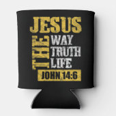 Jesus Die Wahrheit Leben Johannes 14:6 Christliche Dosenkühler (Rückseite)