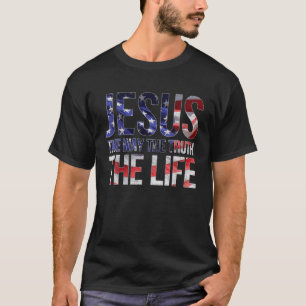 Jesus Die Wahrheit Leben Johannes 14:6 Christliche T-Shirt