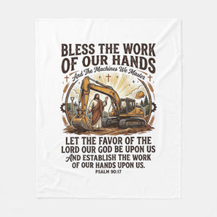 Jesus Diesel Mechaniker Schweres Gerät Shirt Glaub Fleecedecke