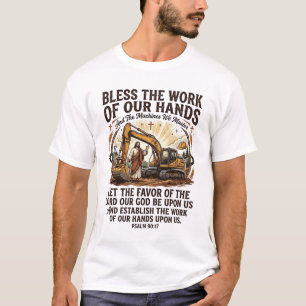 Jesus Diesel Mechaniker Schweres Gerät T-Shirt Gla