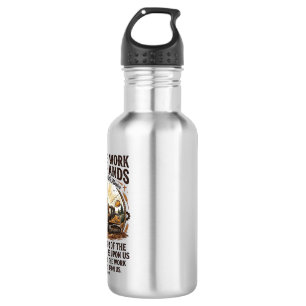 Jesus Diesel Mechaniker Schweres Gerät T-Shirt Gla Edelstahlflasche