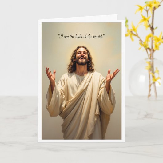 Jesus dinkt dir Chronische Krankheit Religiös Karte (Gelbe Blume)