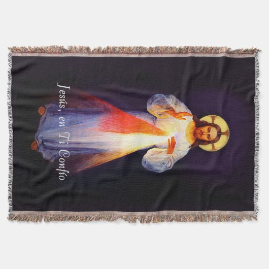 Jesus Divina Misericordia Colcha Blanket Spanisch Decke (Vorderseite)