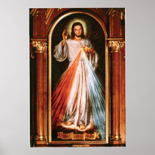 Jesus Divine Mercy Jezu ufam Tobie Barmherzigkeit Poster (Vorne)