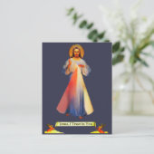 Jesus Divine Mercy Post Card Postkarte (Stehend Vorderseite)