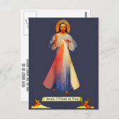 Jesus Divine Mercy Post Card Postkarte (Vorne/Hinten)