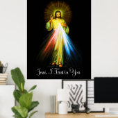 Jesus Divine Mercy Sr Faustina Poster (Heimbüro)