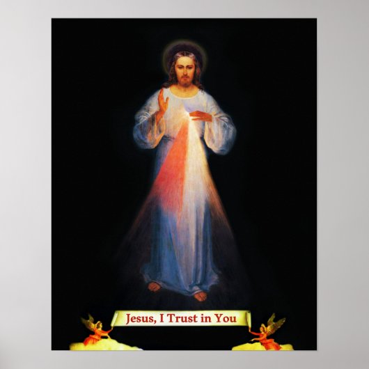 Jesus Divine Mercy St Faustina 02 Poster (Vorne)
