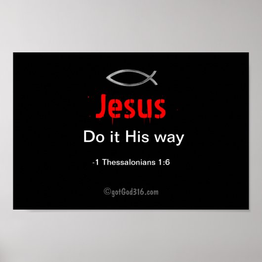 Jesus Do it So gotGod316.com Scripting Poster (Vorne)