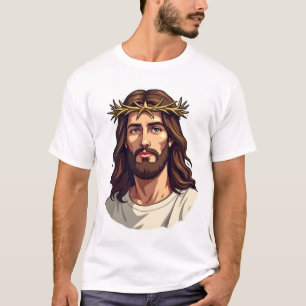 Jesus Dorn Halo Vintage Gravur Tee 2