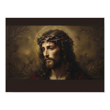 Jesus Dornenkrone Poster – Christusporträt