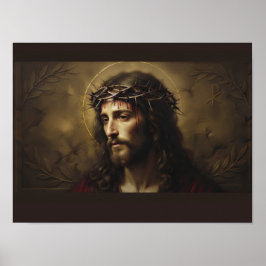 Jesus Dornenkrone Poster – Christusporträt