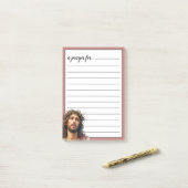 Jesus Dornenkronen-Gebetsraum Post-it Klebezettel (Auf Schreibtisch)