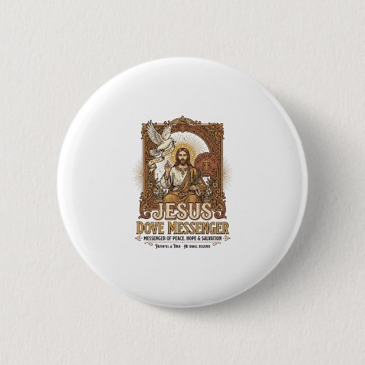 Jesus Dove Messenger Jesus Dove Messenger Christia Button (Vorderseite)
