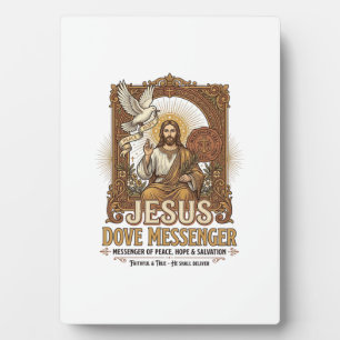 Jesus Dove Messenger Jesus Dove Messenger Christia Fotoplatte