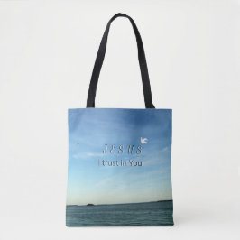 Jesus & Dove Peaceful Sky Artwork Tasche