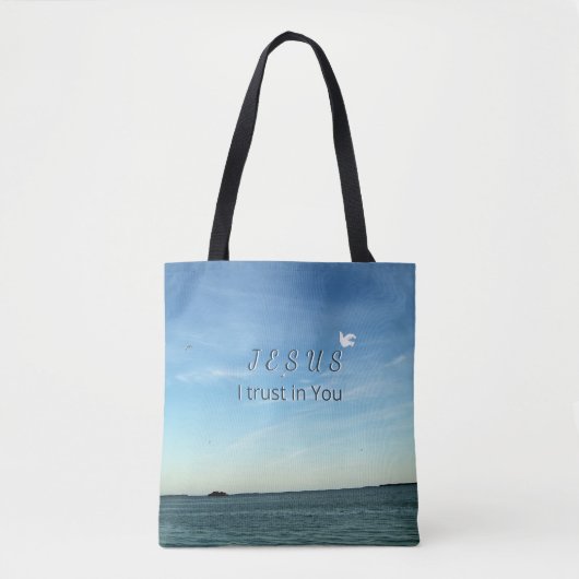 Jesus & Dove Peaceful Sky Artwork Tasche (Vorderseite)