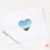 Jesus & Dove Soft Heavenly Sky Art Herz-Aufkleber (Umschlag)