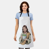 Jesus Drinken Matcha Drink Christlich Schürze (Getragen)