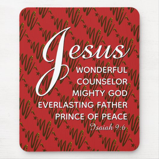 JESUS-DRUCK Christlich Mousepad (Vorne)