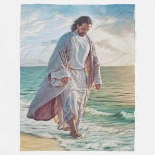 JESUS durch das Meer Fleecedecke