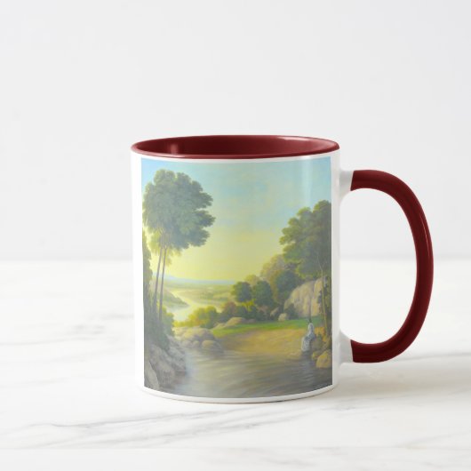 Jesus durch die Fluss-Tasse Tasse (Rechts)