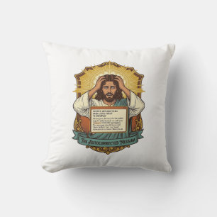 Jesus E-Mail-Typo Auto-Korrektur-Desaster Unterneh Kissen