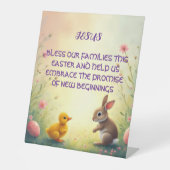 JESUS EASTER PRAYER SOCKELSCHILD (Vorderseite)