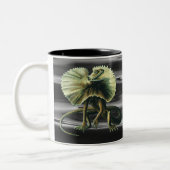 Jesus-Eidechsen-Tasse Zweifarbige Tasse (Links)