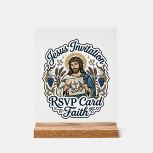 Jesus Einladung RSVP Karte Glaube Jesus Einladung Acrylschild