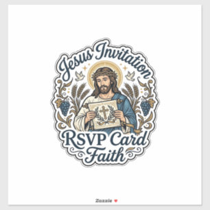 Jesus Einladung RSVP Karte Glaube Jesus Einladung Aufkleber