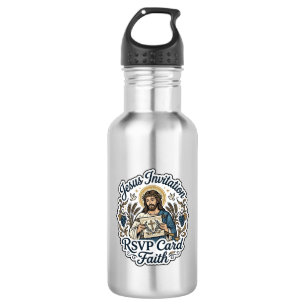 Jesus Einladung RSVP Karte Glaube Jesus Einladung Edelstahlflasche