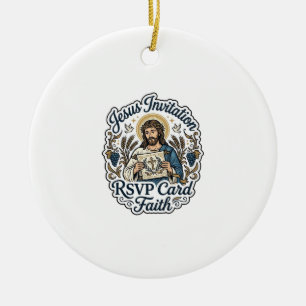 Jesus Einladung RSVP Karte Glaube Jesus Einladung  Keramik Ornament