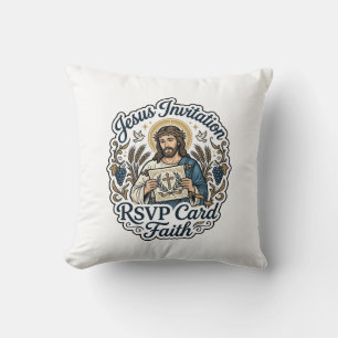 Jesus Einladung RSVP Karte Glaube Jesus Einladung  Kissen
