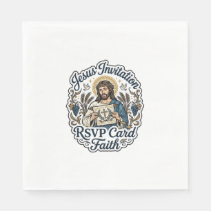Jesus Einladung RSVP Karte Glaube Jesus Einladung  Serviette