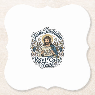 Jesus Einladung RSVP Karte Glaube Jesus Einladung Untersetzer