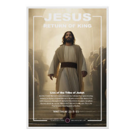 Jesus - Eintritt durch Menschenmengen Poster