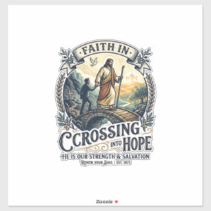 Jesus Einwanderung Neu anfangen Mut T-Shirt Chri Aufkleber